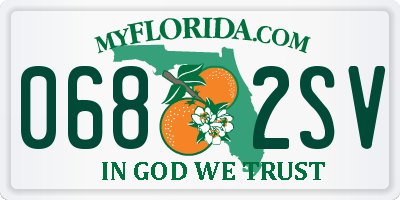 FL license plate 0682SV