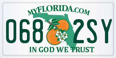FL license plate 0682SY