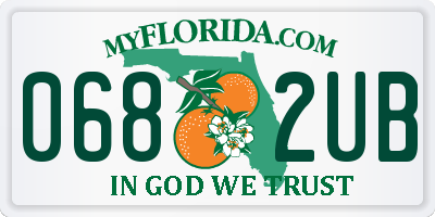FL license plate 0682UB