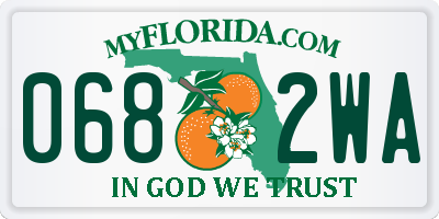 FL license plate 0682WA