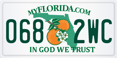 FL license plate 0682WC