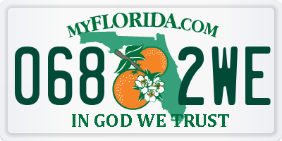 FL license plate 0682WE