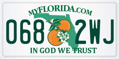 FL license plate 0682WJ