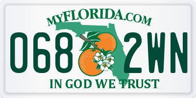 FL license plate 0682WN