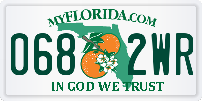 FL license plate 0682WR