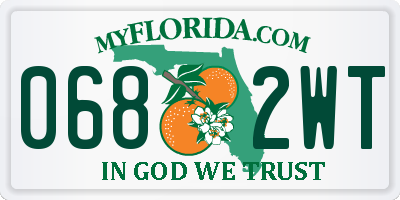 FL license plate 0682WT