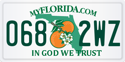 FL license plate 0682WZ