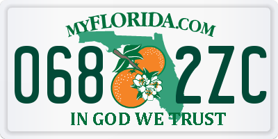 FL license plate 0682ZC