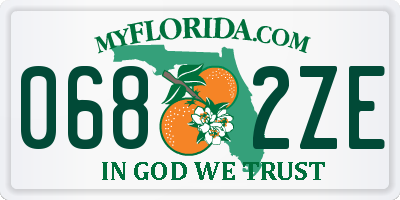 FL license plate 0682ZE