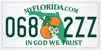 FL license plate 0682ZZ