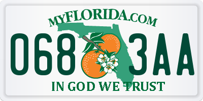 FL license plate 0683AA