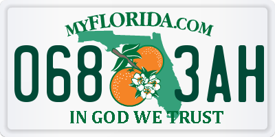 FL license plate 0683AH