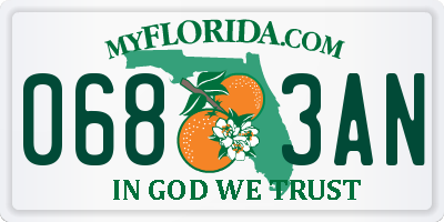 FL license plate 0683AN