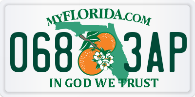 FL license plate 0683AP