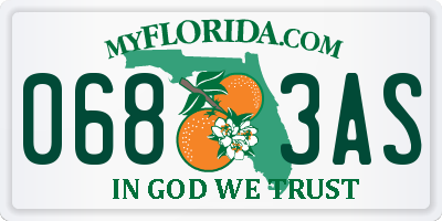 FL license plate 0683AS