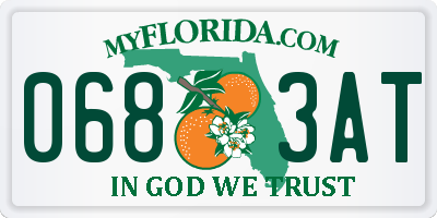 FL license plate 0683AT