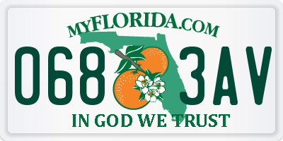 FL license plate 0683AV