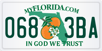 FL license plate 0683BA