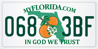 FL license plate 0683BF
