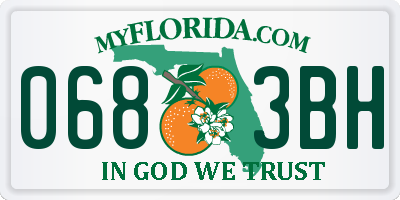 FL license plate 0683BH
