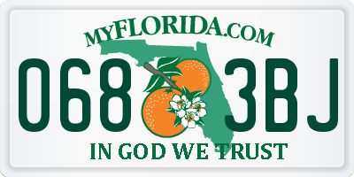 FL license plate 0683BJ