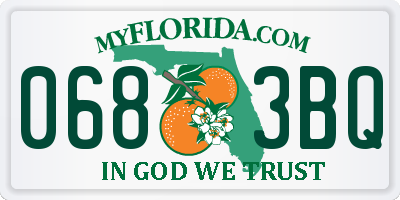 FL license plate 0683BQ