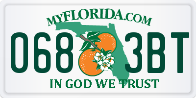 FL license plate 0683BT