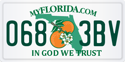 FL license plate 0683BV