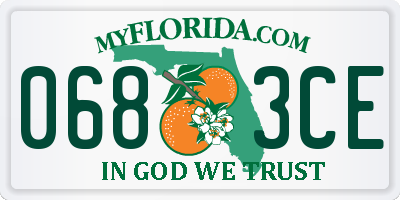 FL license plate 0683CE