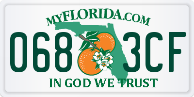 FL license plate 0683CF