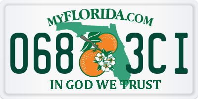FL license plate 0683CI