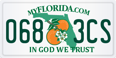 FL license plate 0683CS