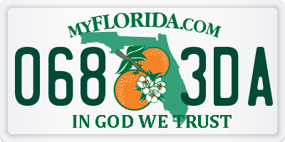 FL license plate 0683DA