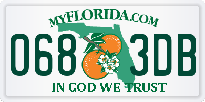 FL license plate 0683DB