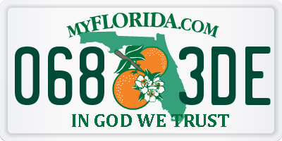 FL license plate 0683DE