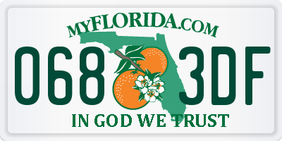FL license plate 0683DF