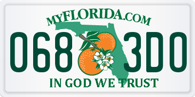 FL license plate 0683DO
