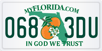 FL license plate 0683DU