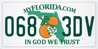 FL license plate 0683DV