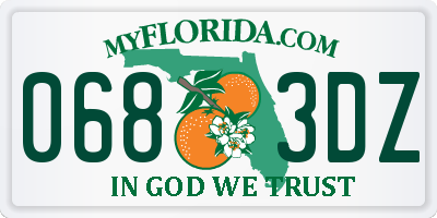 FL license plate 0683DZ