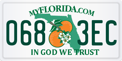 FL license plate 0683EC