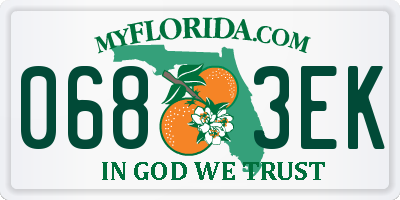 FL license plate 0683EK