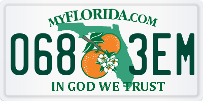 FL license plate 0683EM