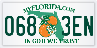 FL license plate 0683EN
