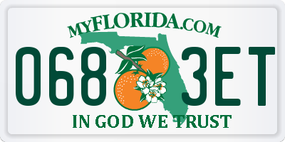 FL license plate 0683ET