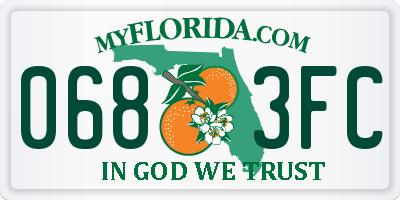 FL license plate 0683FC