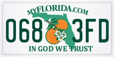 FL license plate 0683FD