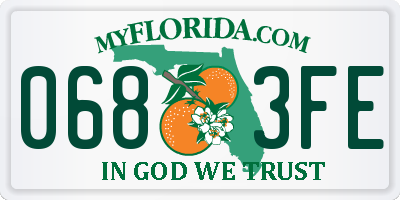 FL license plate 0683FE