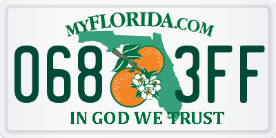 FL license plate 0683FF