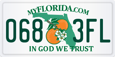 FL license plate 0683FL